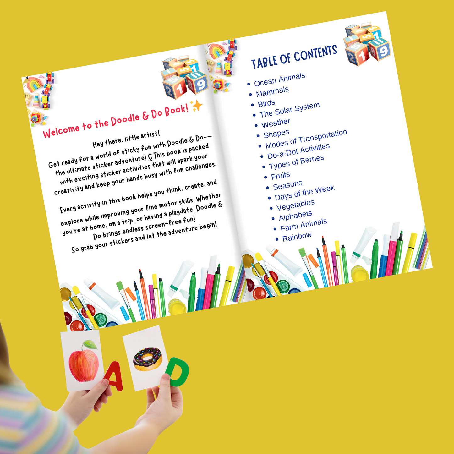 Doodle & Do Book - An Interactive Learning with Flashcards